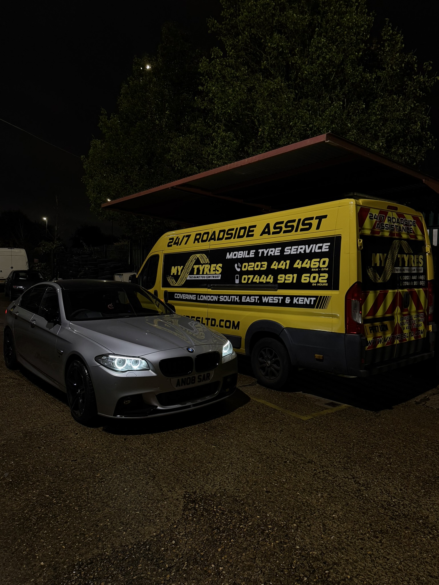 Wheel balanced and car ready to drive away